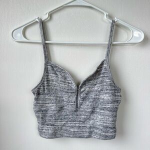 Grey Hollister crop tank top, size small